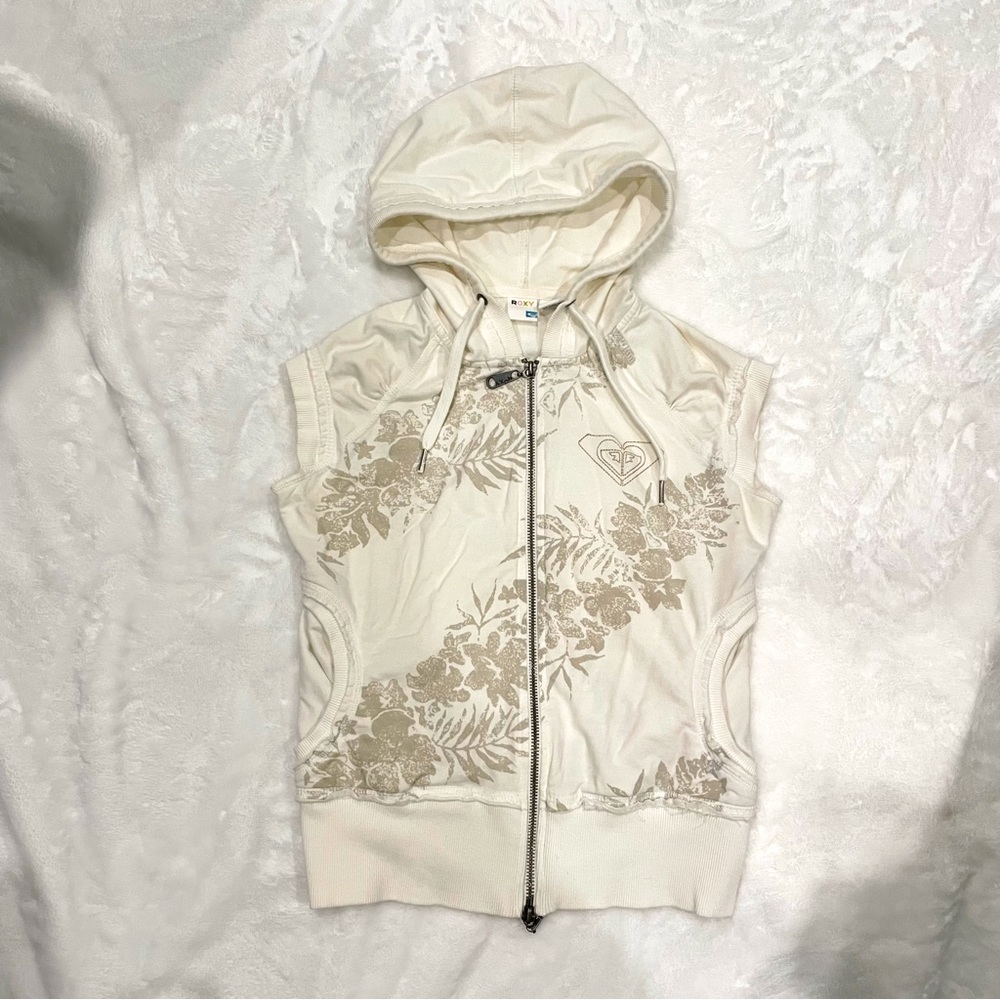 Roxy Size S Sleeveless Zip Up Jacket